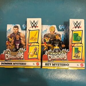 Mattel WWE Knuckle Crunchers Dominik and Rey Mysterio Figures